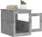 vidaXL - Hondenbench - 55x75x65 - cm - bewerkt - hout - betongrijs