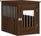 vidaXL - Hondenbench - 55x75x65 - cm - bewerkt - hout - bruin - eikenkleur