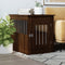 vidaXL - Hondenbench - 55x75x65 - cm - bewerkt - hout - bruin - eikenkleur