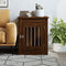 vidaXL - Hondenbench - 55x75x65 - cm - bewerkt - hout - bruin - eikenkleur