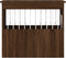 vidaXL - Hondenbench - 55x75x65 - cm - bewerkt - hout - bruin - eikenkleur