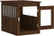 vidaXL - Hondenbench - 55x75x65 - cm - bewerkt - hout - bruin - eikenkleur