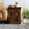 vidaXL - Hondenbench - 55x75x65 - cm - bewerkt - hout - gerookt - eikenkleurig