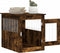 vidaXL - Hondenbench - 55x75x65 - cm - bewerkt - hout - gerookt - eikenkleurig