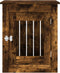 vidaXL - Hondenbench - 55x75x65 - cm - bewerkt - hout - gerookt - eikenkleurig