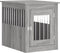 vidaXL - Hondenbench - 55x75x65 - cm - bewerkt - hout - grijs - sonoma