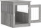 vidaXL - Hondenbench - 55x75x65 - cm - bewerkt - hout - grijs - sonoma