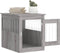 vidaXL - Hondenbench - 55x75x65 - cm - bewerkt - hout - grijs - sonoma
