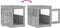 vidaXL - Hondenbench - 55x75x65 - cm - bewerkt - hout - grijs - sonoma