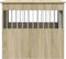 vidaXL - Hondenbench - 64,5x80x71 - cm - bewerkt - hout - sonoma - eikenkleurig