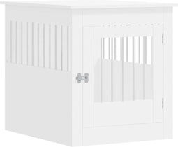vidaXL - Hondenbench - 64,5x80x71 - cm - bewerkt - hout - wit