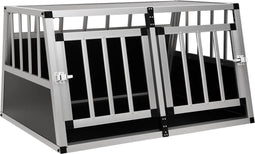 vidaXL - Hondenbench - met - dubbele - deur - 89x69x50 - cm