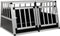 vidaXL - Hondenbench - met - dubbele - deur - 89x69x50 - cm