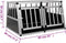 vidaXL - Hondenbench - met - dubbele - deur - 89x69x50 - cm
