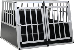 vidaXL - Hondenbench - met - dubbele - deur - 94x88x69 - cm
