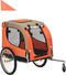 vidaXL - Hondenfietstrailer - oranje - en - grijs