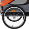 vidaXL - Hondenfietstrailer - oranje - en - grijs