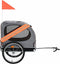 vidaXL - Hondenfietstrailer - oranje - en - grijs