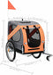 vidaXL - Hondenfietstrailer - oranje - en - grijs