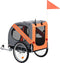 vidaXL - Hondenfietstrailer - oranje - en - grijs