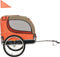 vidaXL - Hondenfietstrailer - oranje - en - grijs
