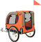 vidaXL - Hondenfietstrailer - oranje - en - grijs