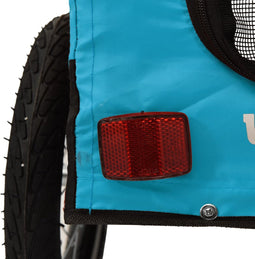 vidaXL - Hondenfietstrailer - oxford - stof - en - ijzer - blauw - en - zwart