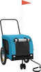 vidaXL - Hondenfietstrailer - oxford - stof - en - ijzer - blauw - en - zwart