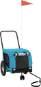 vidaXL - Hondenfietstrailer - oxford - stof - en - ijzer - blauw - en - zwart