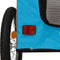 vidaXL - Hondenfietstrailer - oxford - stof - en - ijzer - blauw - en - grijs