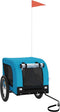vidaXL - Hondenfietstrailer - oxford - stof - en - ijzer - blauw - en - zwart