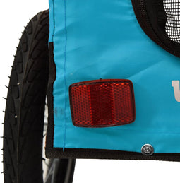 vidaXL - Hondenfietstrailer - oxford - stof - en - ijzer - blauw - en - zwart