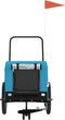 vidaXL - Hondenfietstrailer - oxford - stof - en - ijzer - blauw - en - zwart