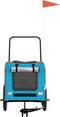 vidaXL - Hondenfietstrailer - oxford - stof - en - ijzer - blauw - en - grijs