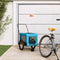 vidaXL - Hondenfietstrailer - oxford - stof - en - ijzer - blauw - en - zwart
