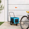 vidaXL - Hondenfietstrailer - oxford - stof - en - ijzer - blauw - en - zwart