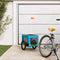 vidaXL - Hondenfietstrailer - oxford - stof - en - ijzer - blauw - en - zwart