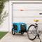 vidaXL - Hondenfietstrailer - oxford - stof - en - ijzer - blauw - en - zwart