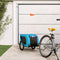 vidaXL - Hondenfietstrailer - oxford - stof - en - ijzer - blauw - en - zwart