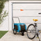vidaXL - Hondenfietstrailer - oxford - stof - en - ijzer - blauw - en - zwart