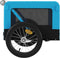vidaXL - Hondenfietstrailer - oxford - stof - en - ijzer - blauw - en - zwart