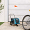 vidaXL - Hondenfietstrailer - oxford - stof - en - ijzer - blauw - en - zwart