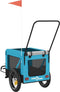 vidaXL - Hondenfietstrailer - oxford - stof - en - ijzer - blauw - en - zwart