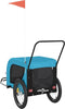 vidaXL - Hondenfietstrailer - oxford - stof - en - ijzer - blauw - en - zwart