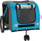 vidaXL - Hondenfietstrailer - oxford - stof - en - ijzer - blauw - en - grijs