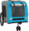 vidaXL - Hondenfietstrailer - oxford - stof - en - ijzer - blauw - en - grijs