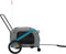vidaXL - Hondenfietstrailer - oxford - stof - en - ijzer - blauw - en - grijs
