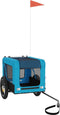 vidaXL - Hondenfietstrailer - oxford - stof - en - ijzer - blauw - en - zwart