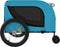 vidaXL - Hondenfietstrailer - oxford - stof - en - ijzer - blauw - en - zwart