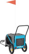 vidaXL - Hondenfietstrailer - oxford - stof - en - ijzer - blauw - en - zwart
